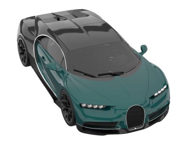 Sport car isolated on white background. 3d rendering - illustration