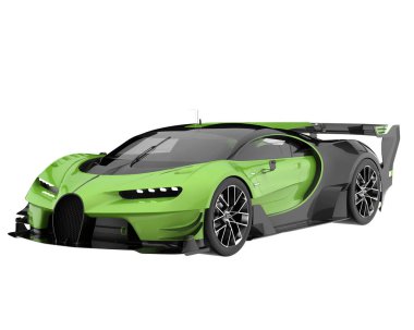 Sport car isolated on white background. 3d rendering - illustration