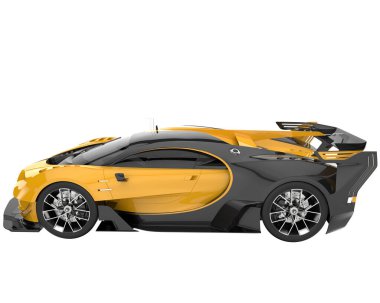 Sport car isolated on white background. 3d rendering - illustration