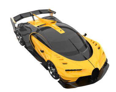 Sport car isolated on white background. 3d rendering - illustration