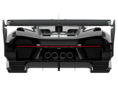 Sport car isolated on white background. 3d rendering - illustration