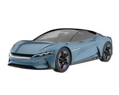 Sport car isolated on white background. 3d rendering - illustration