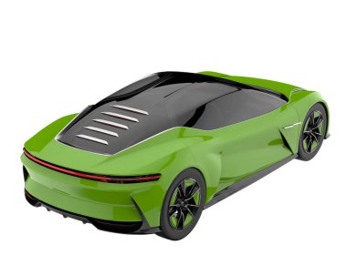 Sport car isolated on white background. 3d rendering - illustration