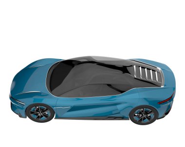 Sport car isolated on white background. 3d rendering - illustration