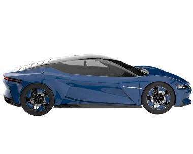 Sport car isolated on white background. 3d rendering - illustration