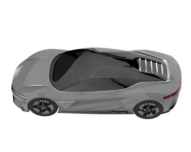Sport car isolated on white background. 3d rendering - illustration
