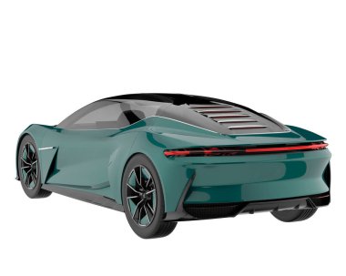 Sport car isolated on white background. 3d rendering - illustration