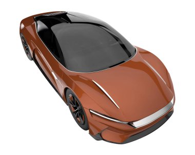 Sport car isolated on white background. 3d rendering - illustration