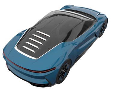 Sport car isolated on white background. 3d rendering - illustration