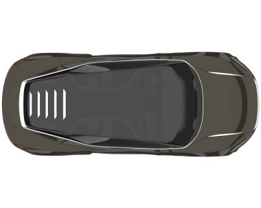 Sport car isolated on white background. 3d rendering - illustration