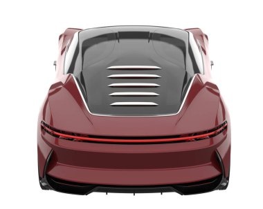 Sport car isolated on white background. 3d rendering - illustration