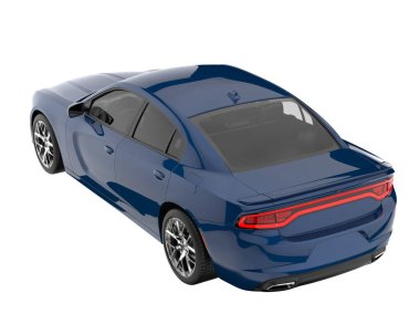 Sport car isolated on white background. 3d rendering - illustration