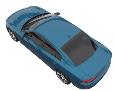 Sport car isolated on white background. 3d rendering - illustration