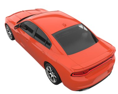 Sport car isolated on white background. 3d rendering - illustration