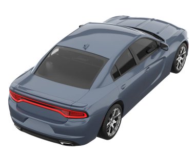 Sport car isolated on white background. 3d rendering - illustration