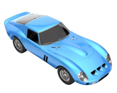 Sport car isolated on white background. 3d rendering - illustration