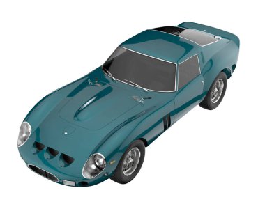 Sport car isolated on white background. 3d rendering - illustration