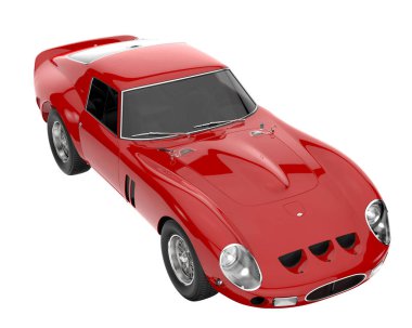 Sport car isolated on white background. 3d rendering - illustration