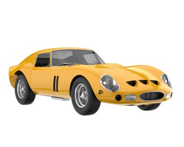 Sport car isolated on white background. 3d rendering - illustration