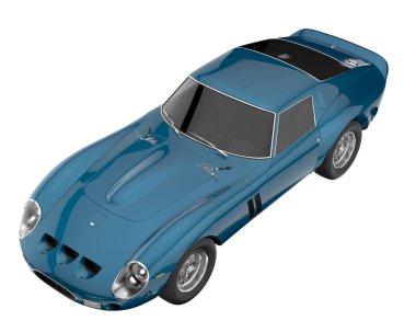 Sport car isolated on white background. 3d rendering - illustration