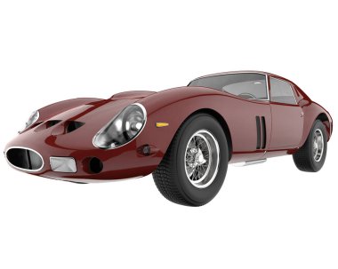 Sport car isolated on white background. 3d rendering - illustration