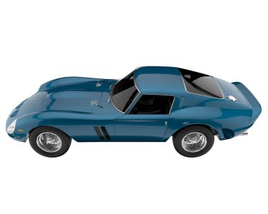 Sport car isolated on white background. 3d rendering - illustration