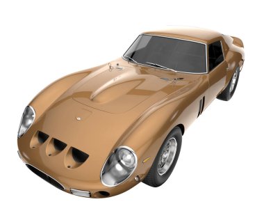 Sport car isolated on white background. 3d rendering - illustration