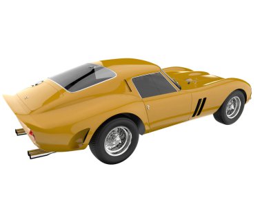 Sport car isolated on white background. 3d rendering - illustration