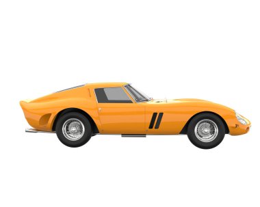 Sport car isolated on white background. 3d rendering - illustration