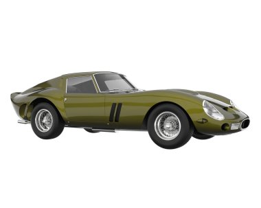 Sport car isolated on white background. 3d rendering - illustration