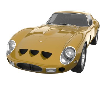 Sport car isolated on white background. 3d rendering - illustration