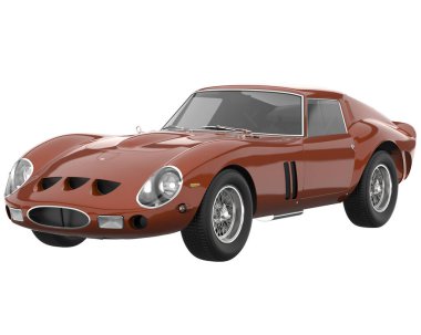 Sport car isolated on white background. 3d rendering - illustration