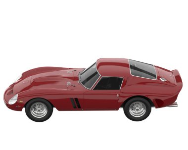 Sport car isolated on white background. 3d rendering - illustration