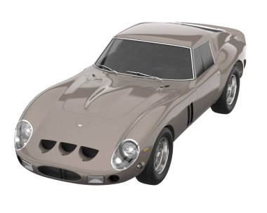 Sport car isolated on white background. 3d rendering - illustration