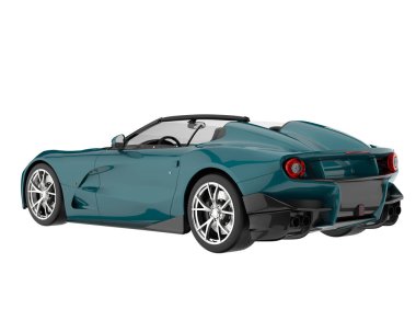 Sport car isolated on white background. 3d rendering - illustration