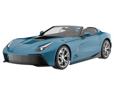 Sport car isolated on white background. 3d rendering - illustration