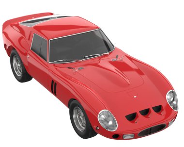 Sport car isolated on white background. 3d rendering - illustration