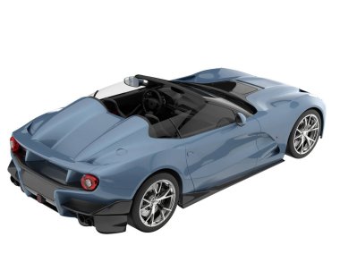 Sport car isolated on white background. 3d rendering - illustration