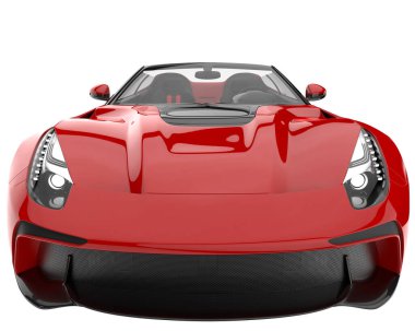 Sport car isolated on white background. 3d rendering - illustration