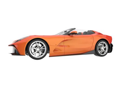 Sport car isolated on white background. 3d rendering - illustration