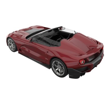 Sport car isolated on white background. 3d rendering - illustration