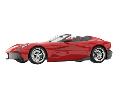Sport car isolated on white background. 3d rendering - illustration