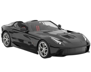 Sport car isolated on white background. 3d rendering - illustration