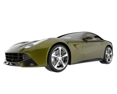 Sport car isolated on white background. 3d rendering - illustration