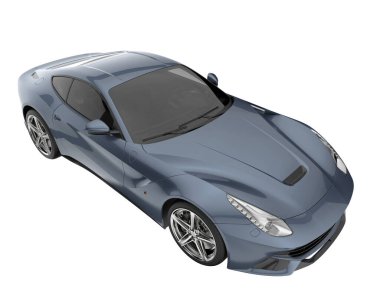 Sport car isolated on white background. 3d rendering - illustration