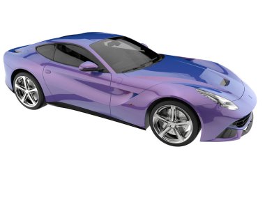 Sport car isolated on white background. 3d rendering - illustration