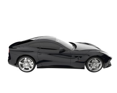 Sport car isolated on white background. 3d rendering - illustration