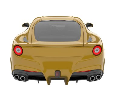 Sport car isolated on white background. 3d rendering - illustration