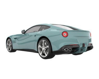 Sport car isolated on white background. 3d rendering - illustration