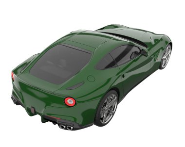 Sport car isolated on white background. 3d rendering - illustration